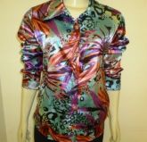 Camisa Social Feminina Aquarela